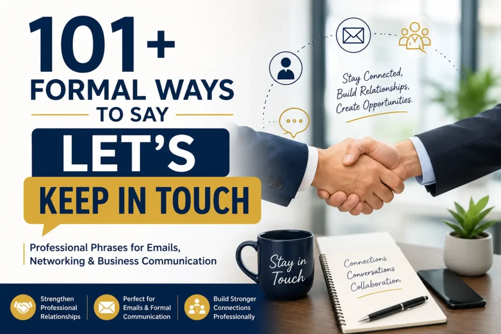 101+ Formal Ways to Say Let’s Keep in Touch