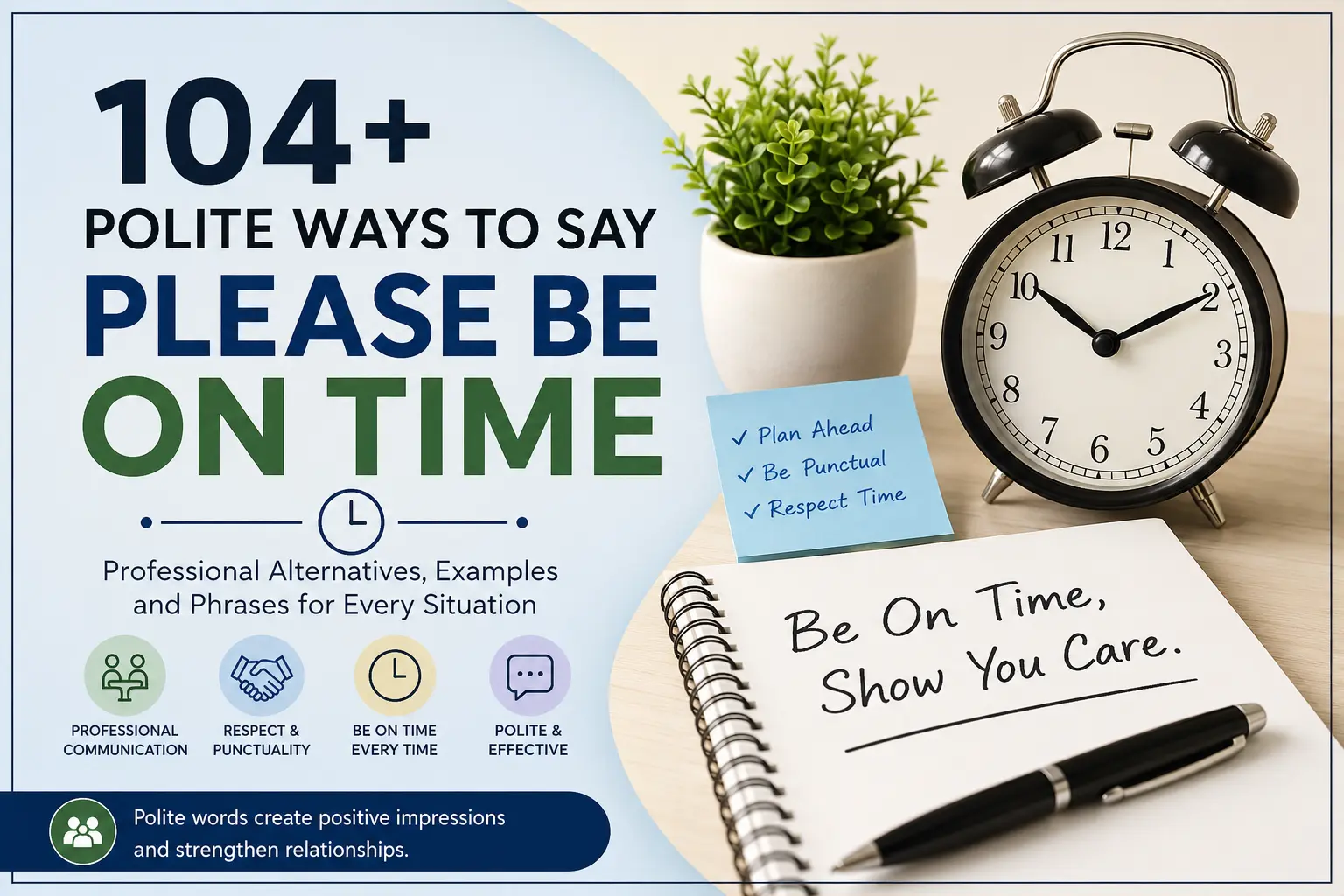 104+ Polite Ways to Say Please Be on Time