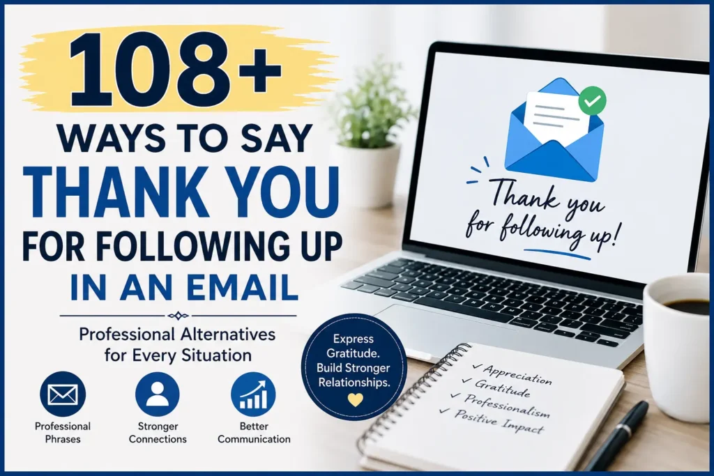 108+ Ways to Say Thank You for Following Up in an Email