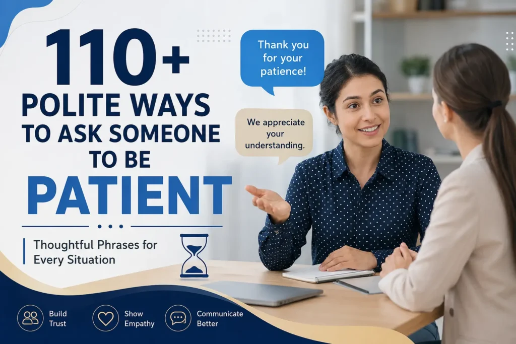 110+ Polite Ways to Ask Someone to Be Patient
