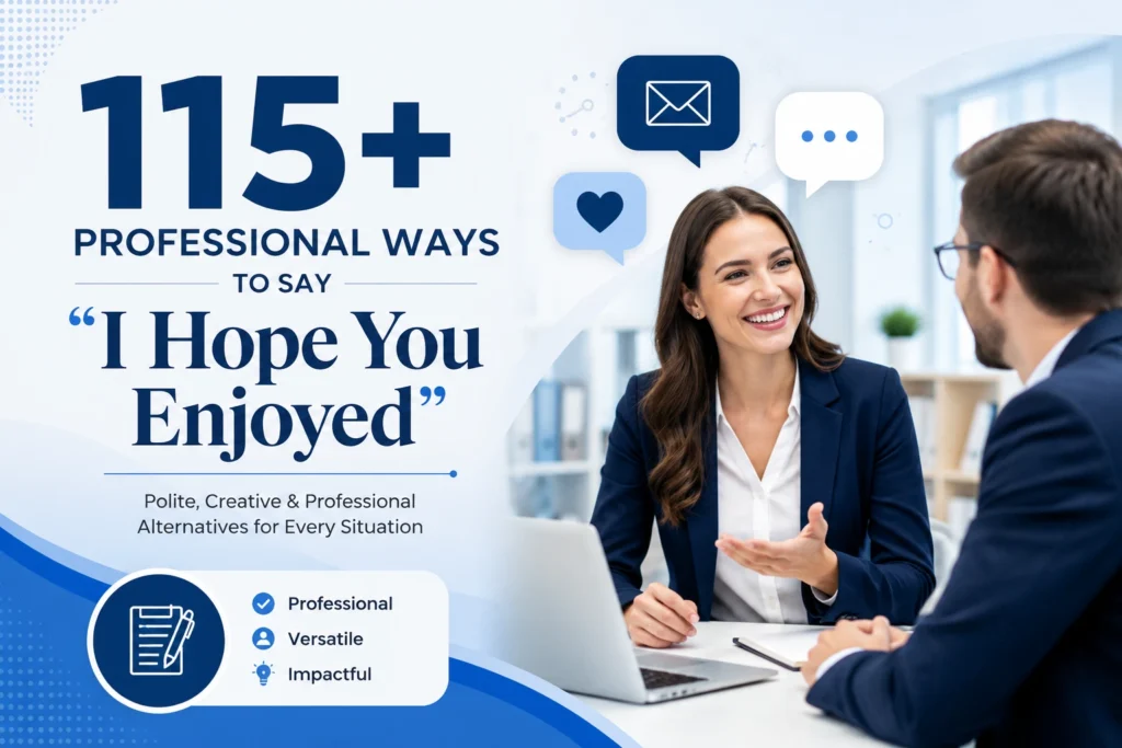 115+ Professional Ways to Say I Hope You Enjoyed