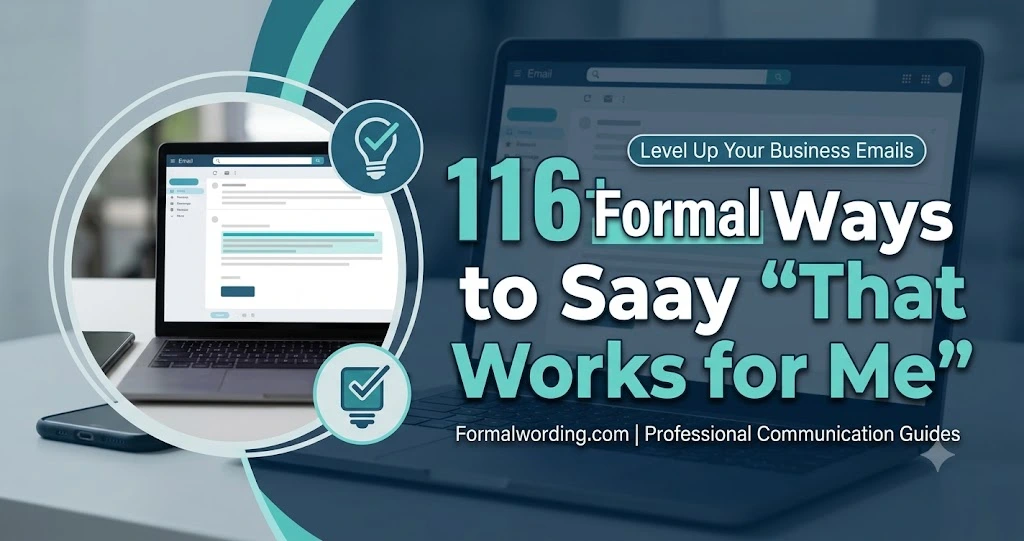 116+ Formal Synonyms for That Works for Me