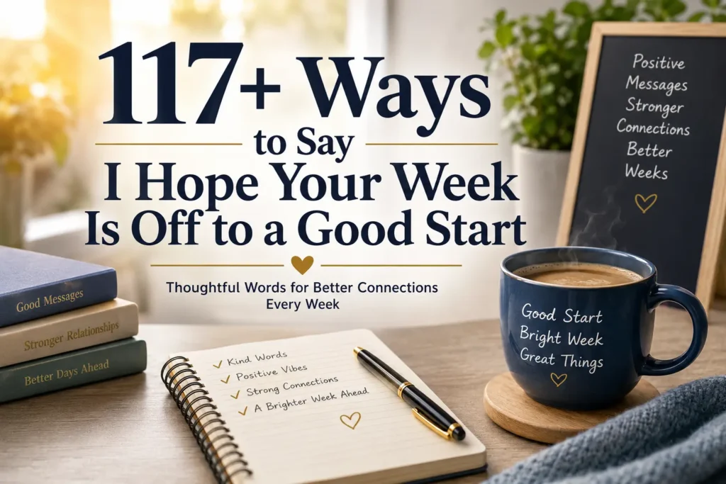 117+ Ways to Say I Hope Your Week Is Off to a Good Start