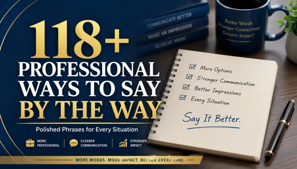 118+ Professional Ways to Say By the Way