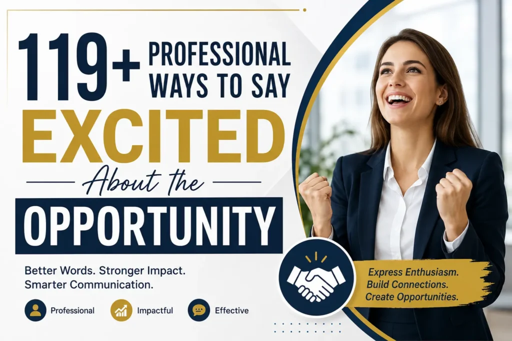 119+ Professional Ways to Say Excited About the Opportunity