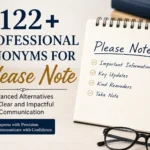 122+ Professional Synonyms for Please Note