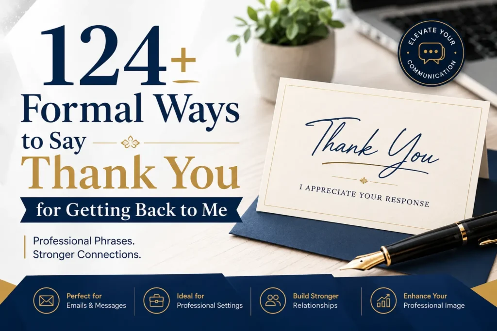 124+ Formal Ways to Say Thank You for Getting Back to Me