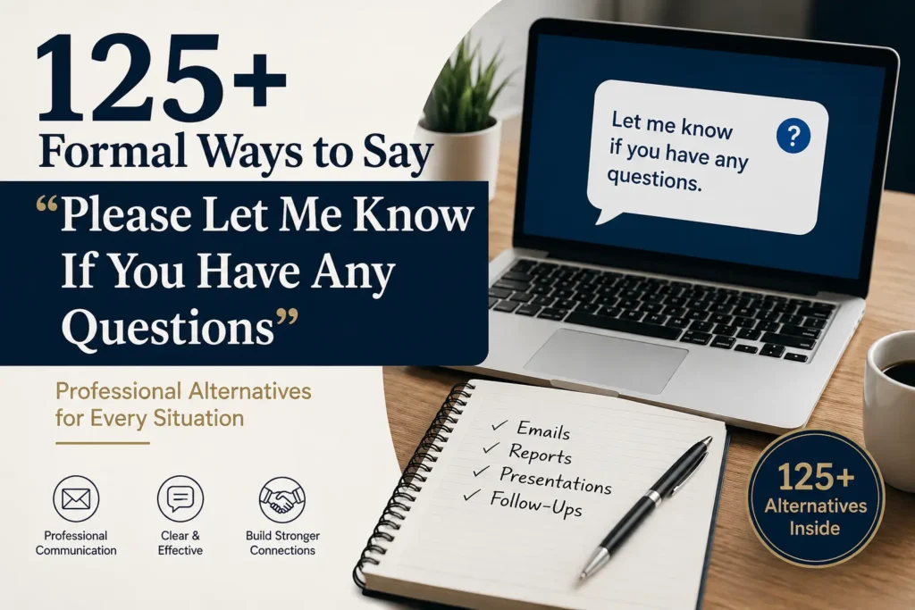 125+ Formal Ways to Say Please Let Me Know If You Have Any Questions
