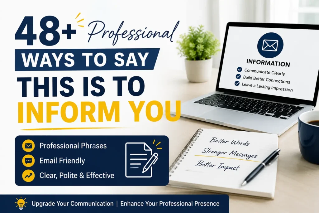 48 ways to say this is to inform you