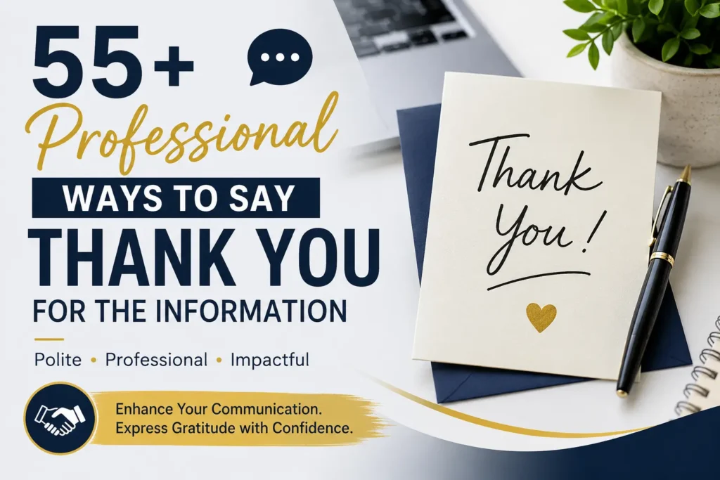 professional ways to say thank you for the information