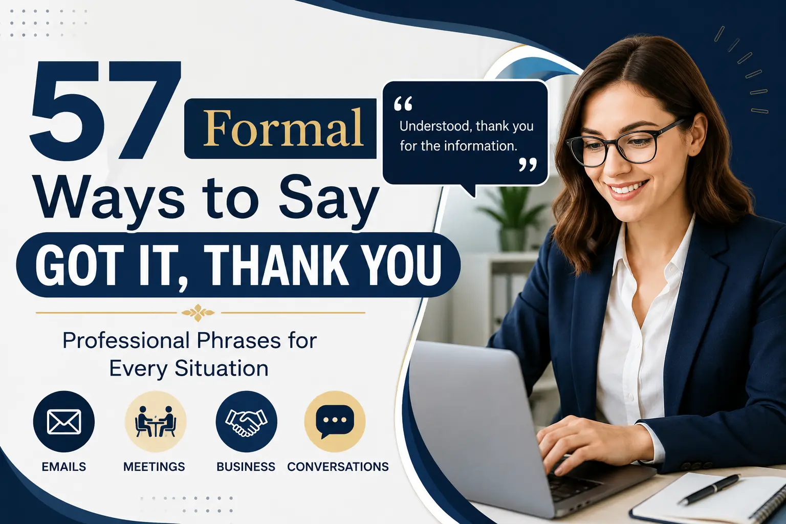 57 Formal Ways to Say Got It, Thank You