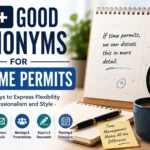 60+ Good Synonyms for If Time Permits