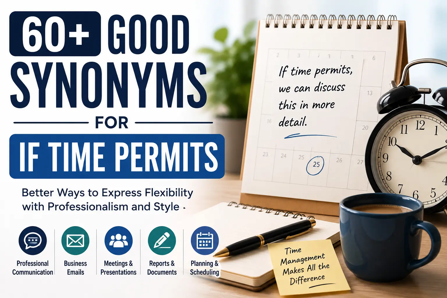 60+ Good Synonyms for If Time Permits