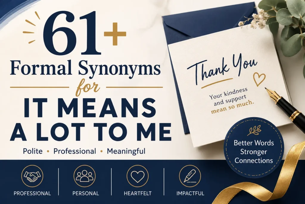 61+ Formal Synonyms for It Means a Lot to Me