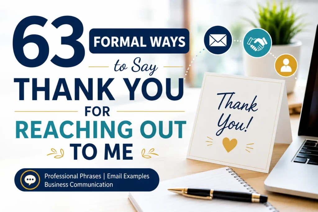 63 Formal Ways to Say Thank You for Reaching Out to Me
