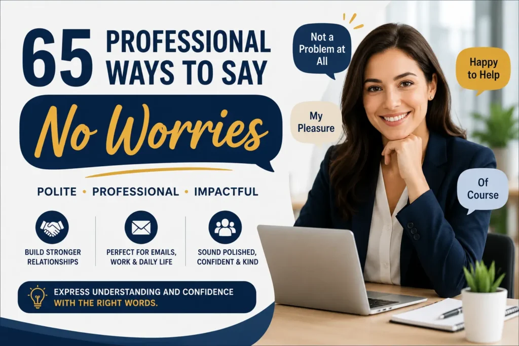 65 Professional Ways to Say No Worries