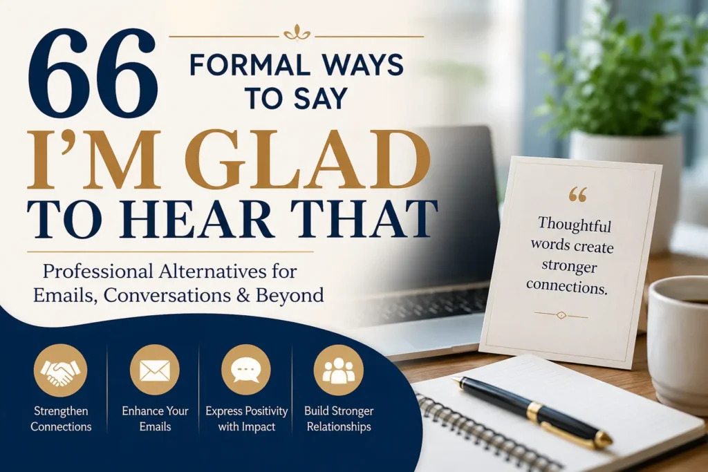66 Formal Ways to Say I’m Glad to Hear That