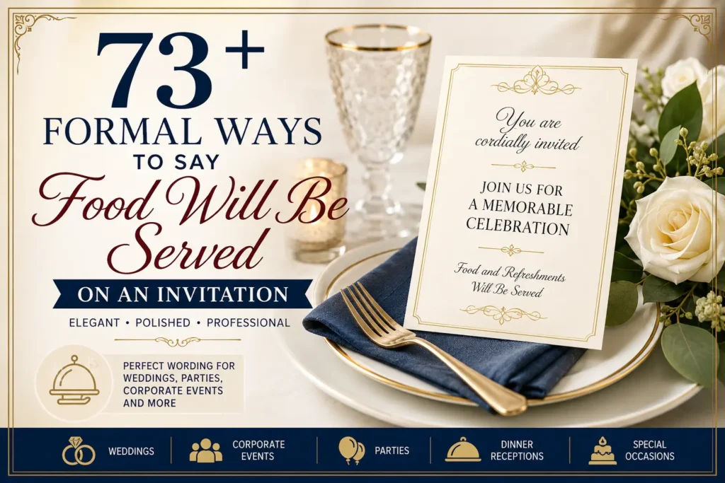 73+ Formal Ways to Say Food Will Be Served on an Invitation