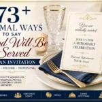 73+ Formal Ways to Say Food Will Be Served on an Invitation