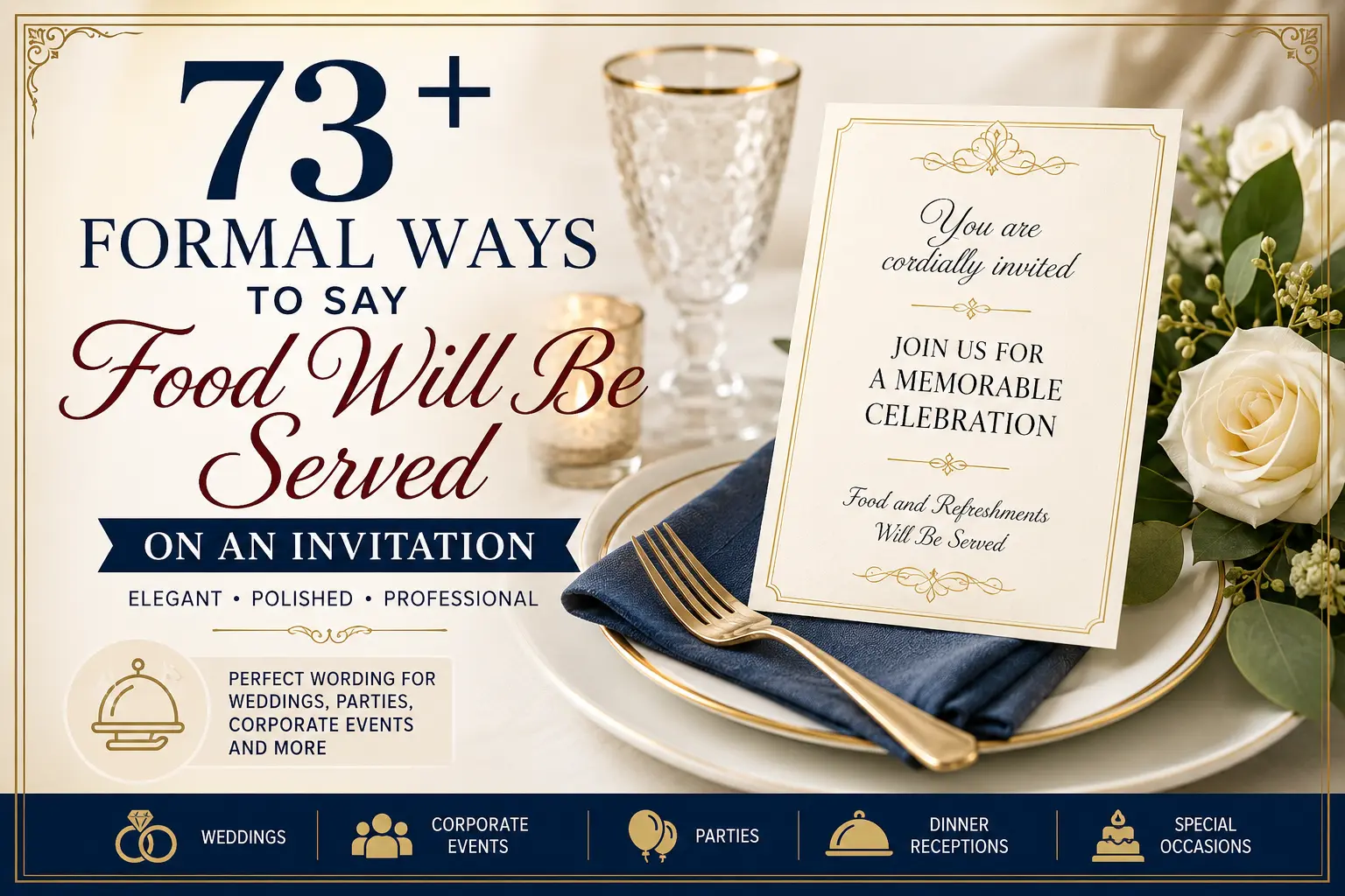 73+ Formal Ways to Say Food Will Be Served on an Invitation