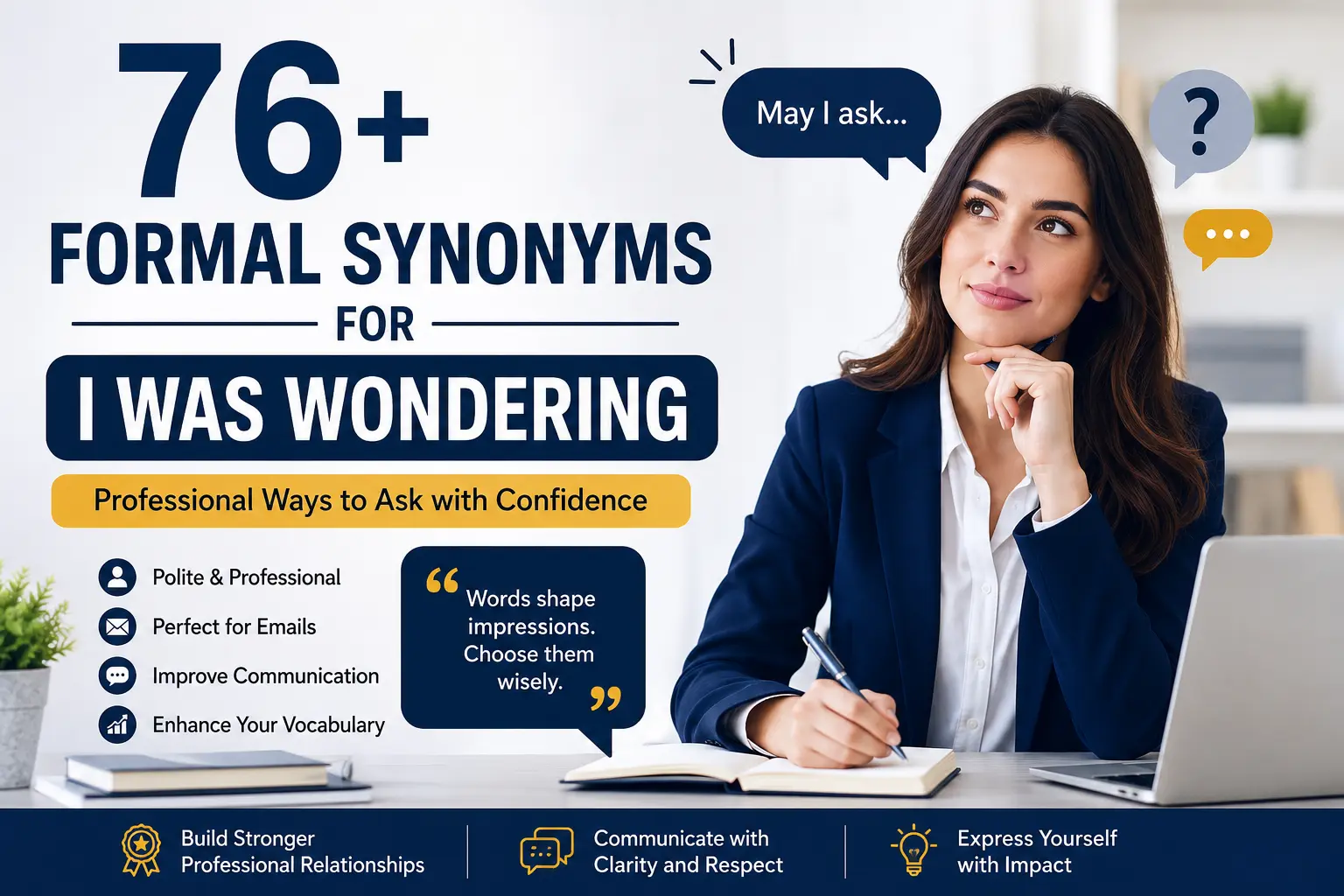 76+ Formal Synonyms for I Was Wondering