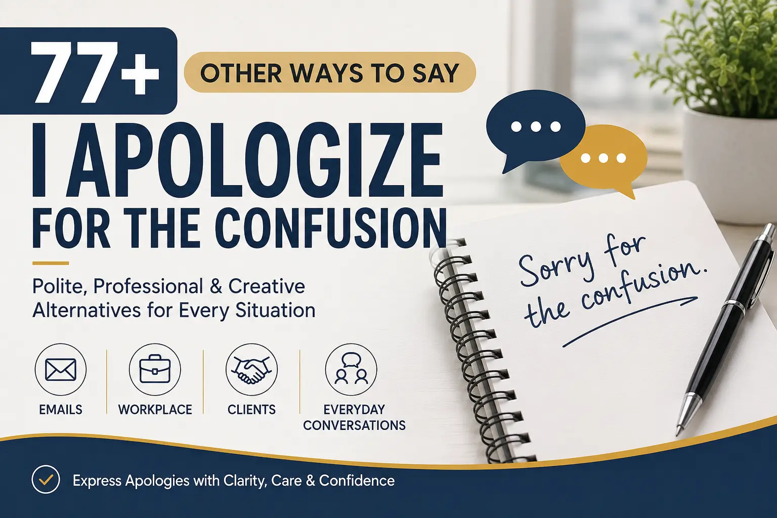 77+ Other Ways to Say I Apologize for the Confusion