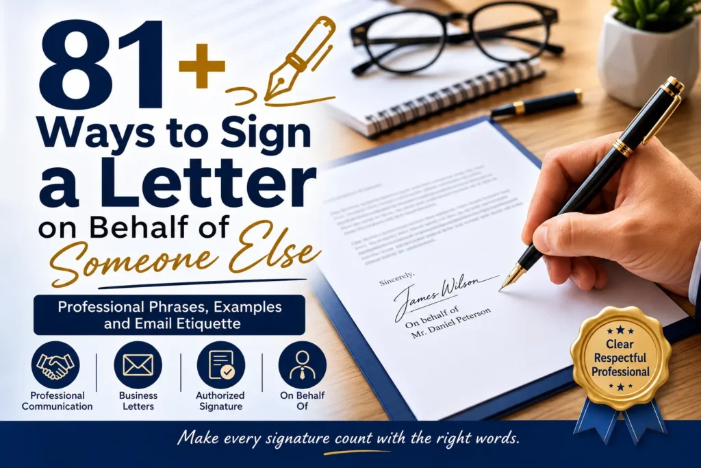 81+ Ways to Sign a Letter on Behalf of Someone Else