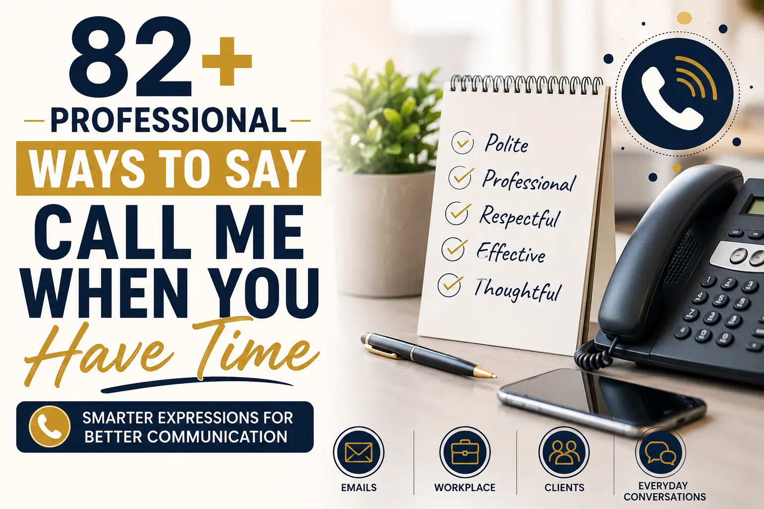 82+ Professional Ways to Say Call Me When You Have Time