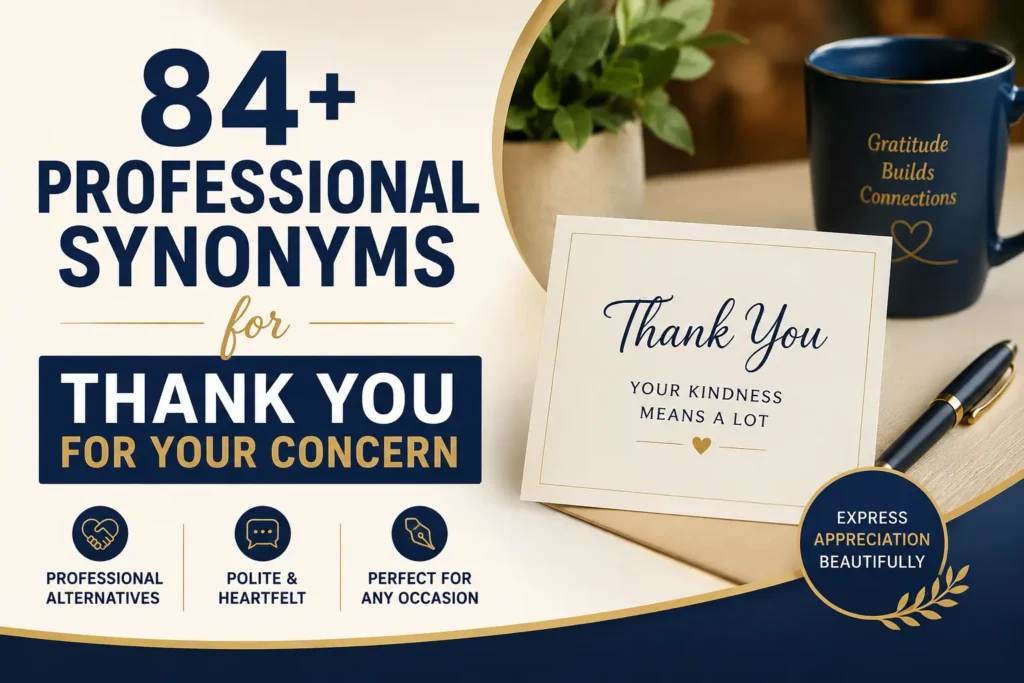 84+ Professional Synonyms for Thank You for Your Concern