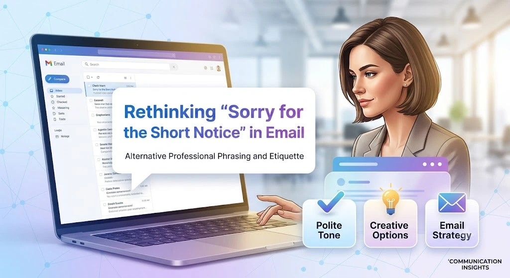 86+ Other Ways to Say Sorry for the Short Notice in an Email