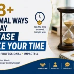 88+ Formal Ways to Say Please Take Your Time