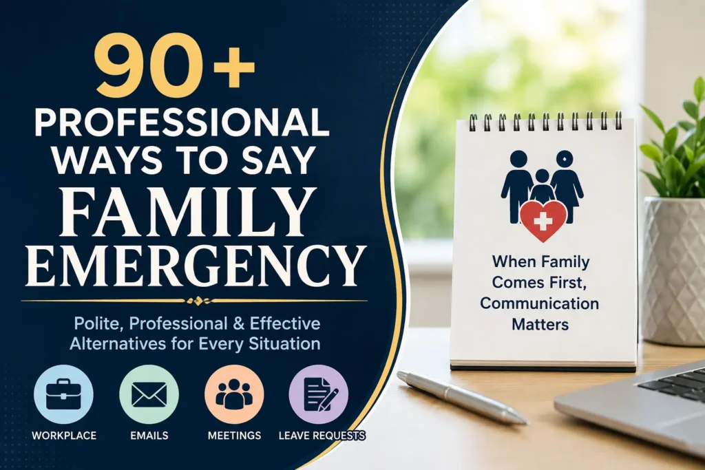 90+ Professional Ways to Say Family Emergency