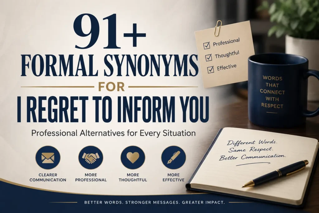 91+ Formal Synonyms for I Regret to Inform You