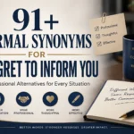 91+ Formal Synonyms for I Regret to Inform You
