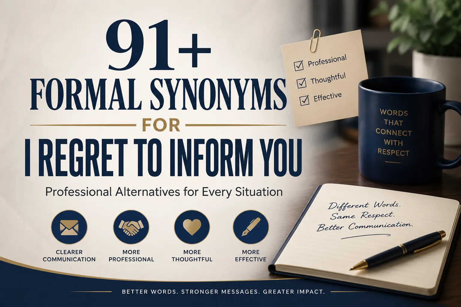 91+ Formal Synonyms for I Regret to Inform You