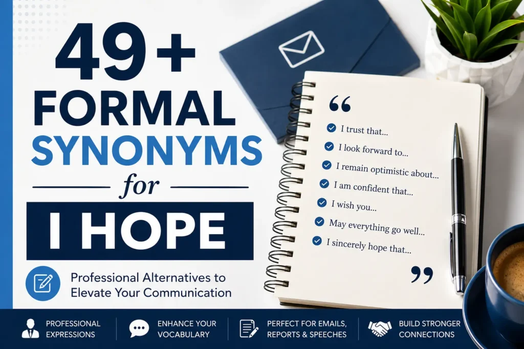 formal synonyms of I hope so