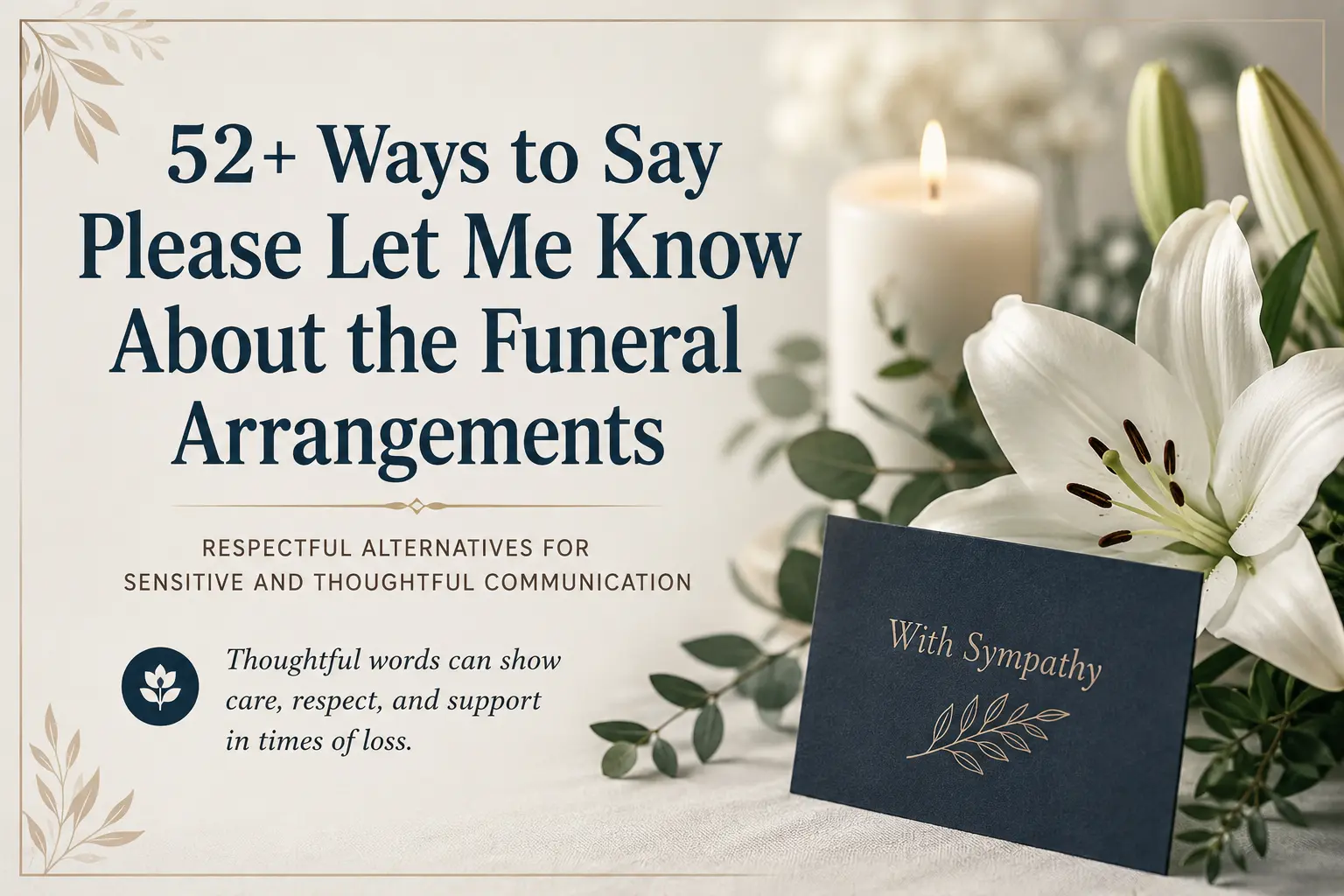 52+ Ways to Say Please Let Me Know About the Funeral Arrangements
