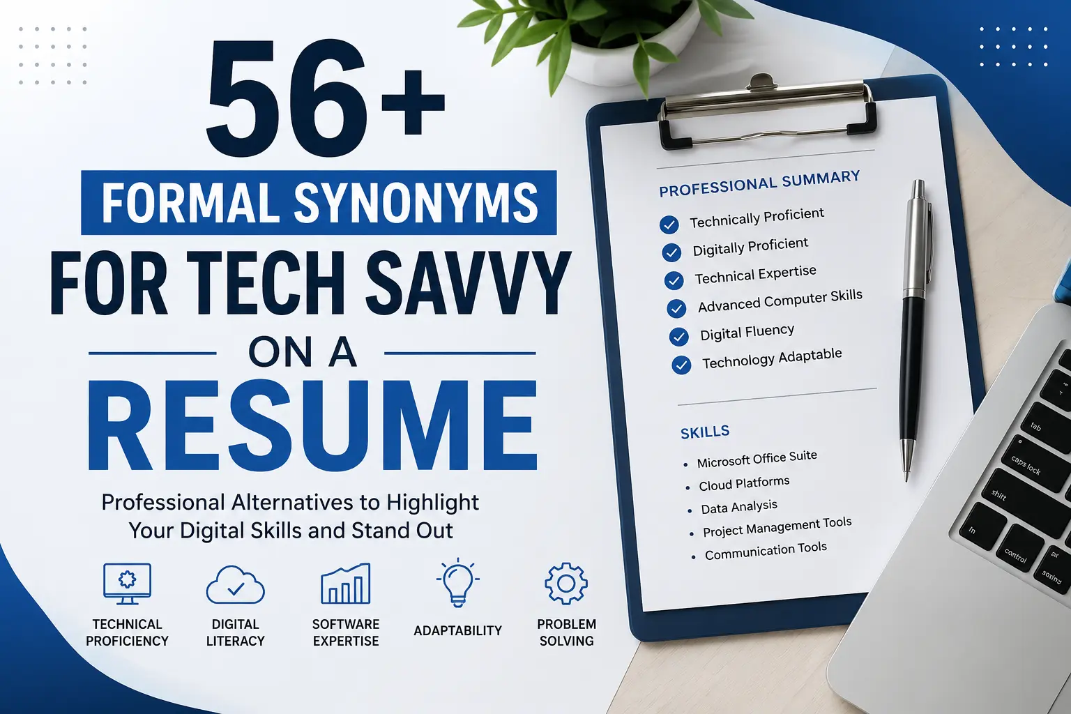 56+ Formal Synonyms for Tech Savvy on a Resume
