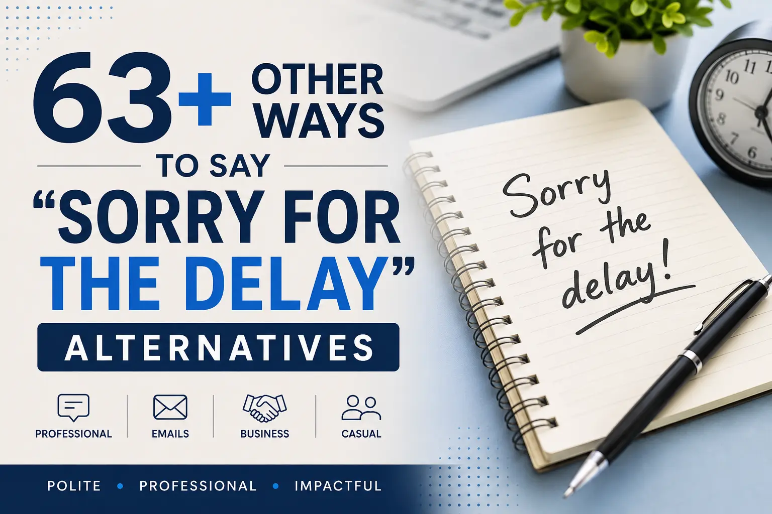 63+ Other Ways to Say Sorry for the Delay Alternatives