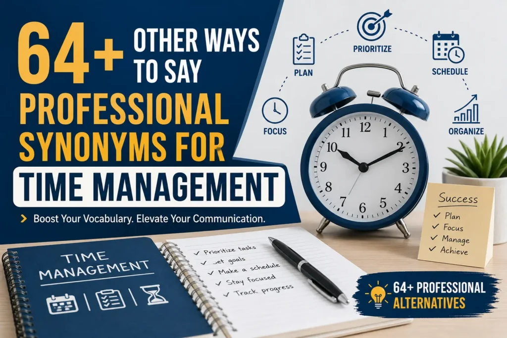 64+ Other Ways to Say Professional Synonyms for Time Management