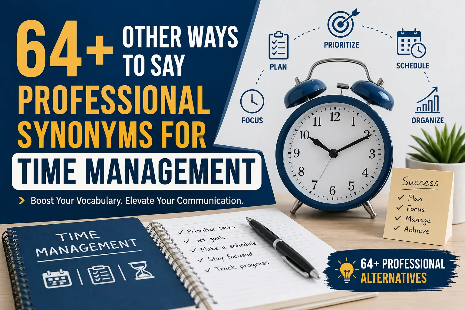 64+ Other Ways to Say Professional Synonyms for Time Management