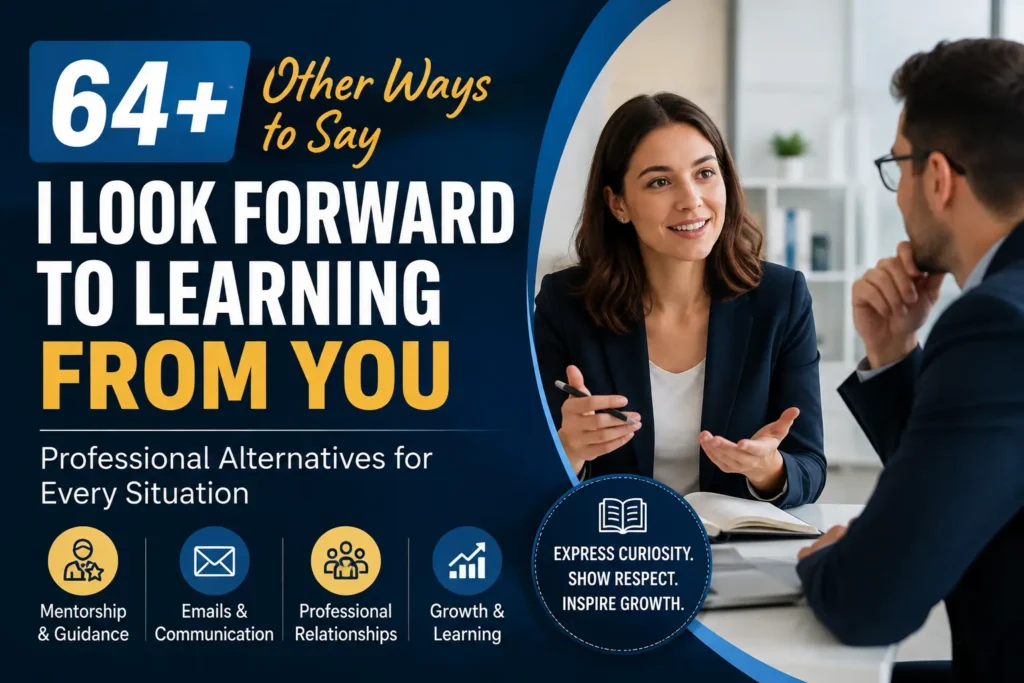 64+ Other Ways to Say I Look Forward to Learning From You