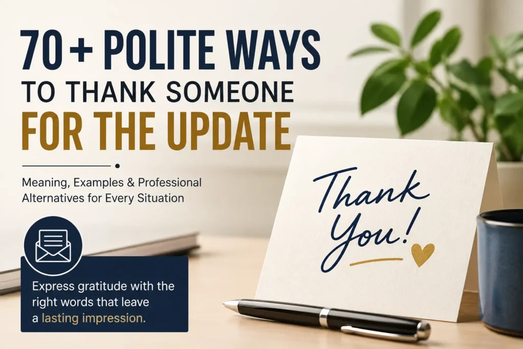 70+ Polite Ways to Thank Someone for the Update