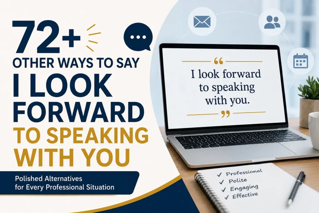 72+ Other Ways to Say I Look Forward to Speaking With You