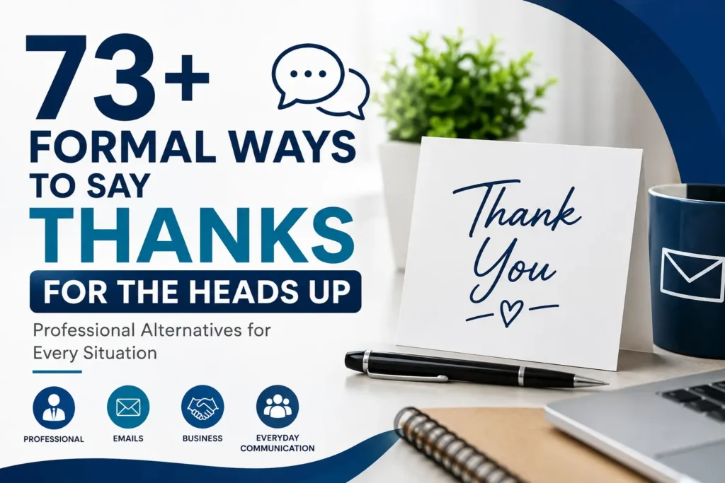 73+ Formal Ways to Say Thanks for the Heads Up