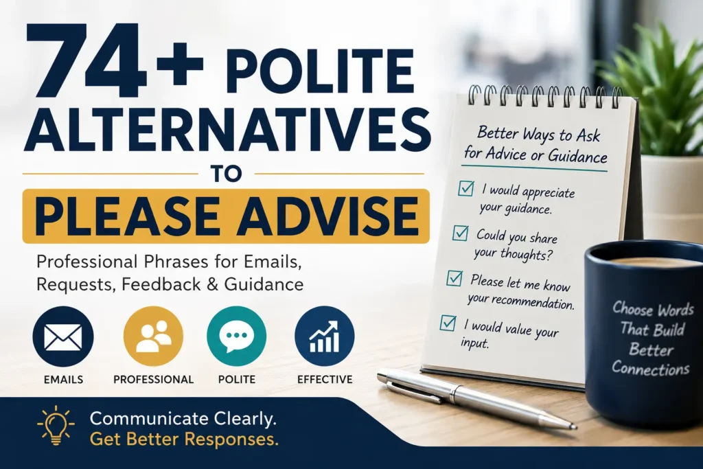 74+ Polite Alternatives to Please Advise