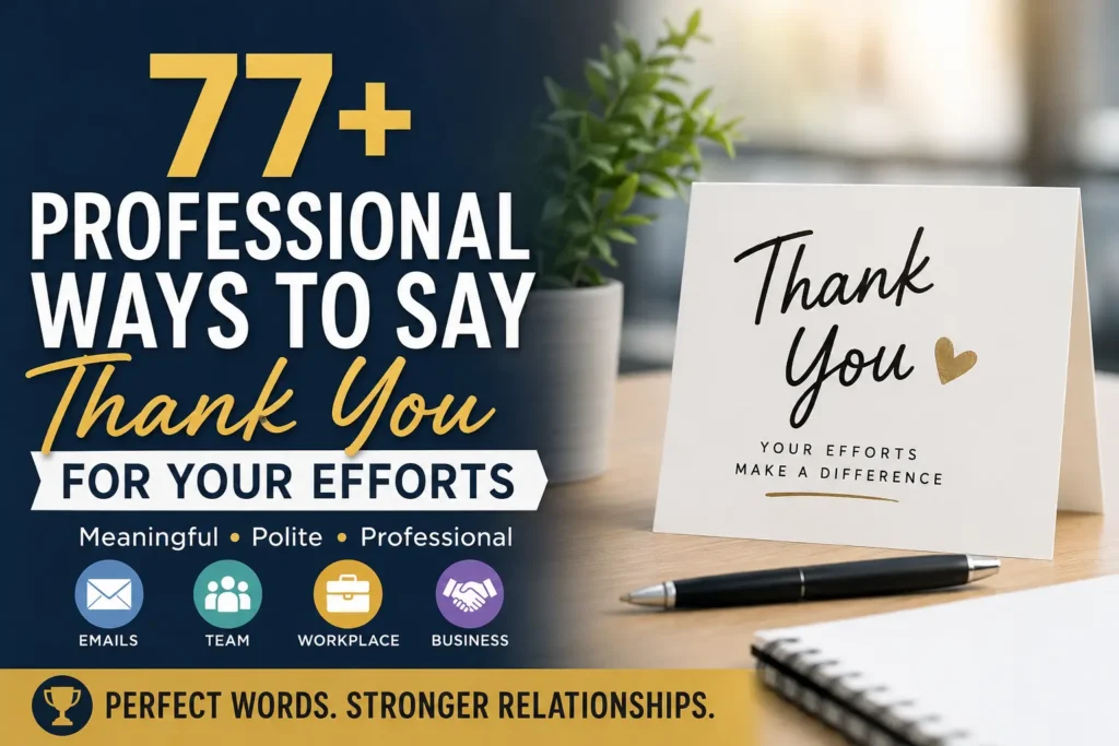 77+ Professional Ways to Say Thank You for Your Efforts