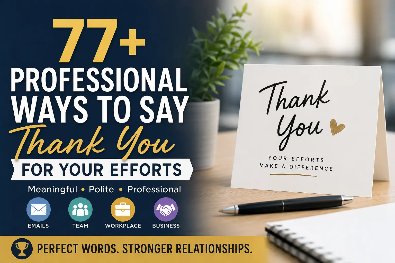 77+ Professional Ways to Say Thank You for Your Efforts