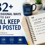 82+ Professional Ways to Say I Will Keep You Posted