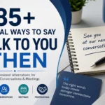 85+ Formal Ways to Say Talk to You Then